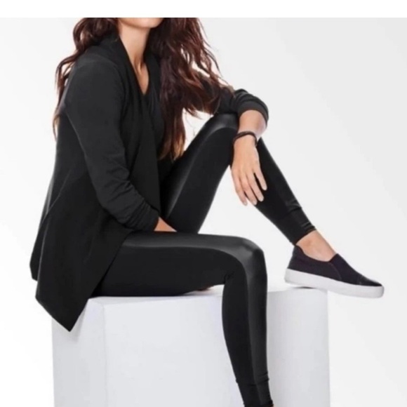 SOLD Athleta faux leather front panel leggings - Picture 2 of 5